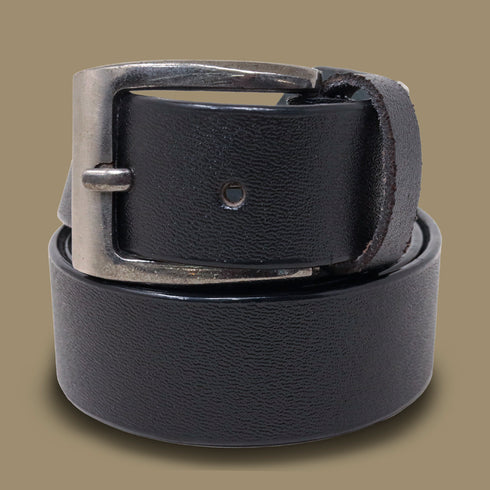 Shan Genuine Leather Black Belt for Men